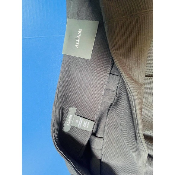 Alfani Woman Sz 12 Black Pleated A Line Short Skirt Side Zip Up Closure NWT - Picture 13 of 15